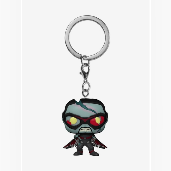Funko Pop Marvel Zombie Falcon Keychain What If Bobble Head NEW 1.5" Mini Figure - Picture 3 of 11